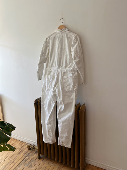 Distressed White Coveralls | M