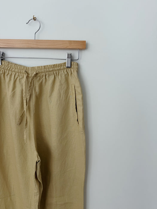 Gold Linen Pants | XS