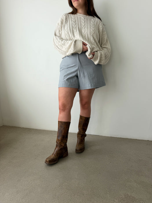 Hazlewood Sky Cotton Linen Short