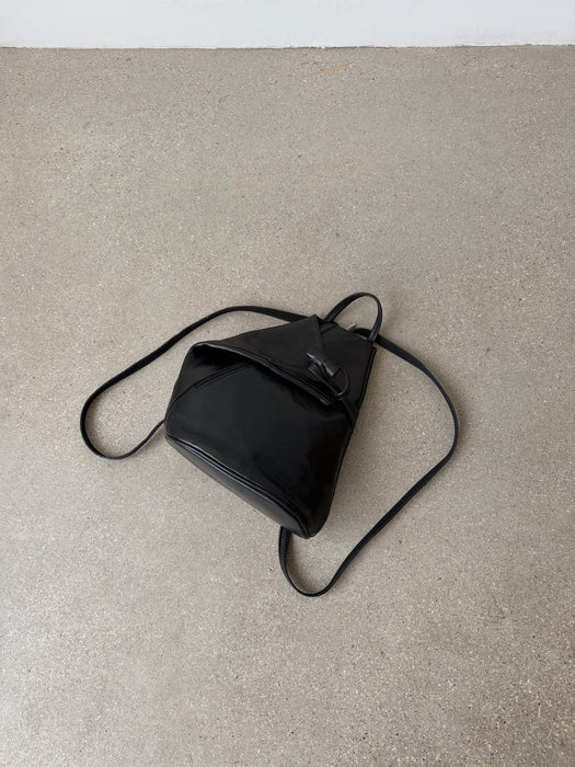 Black Leather Backpack