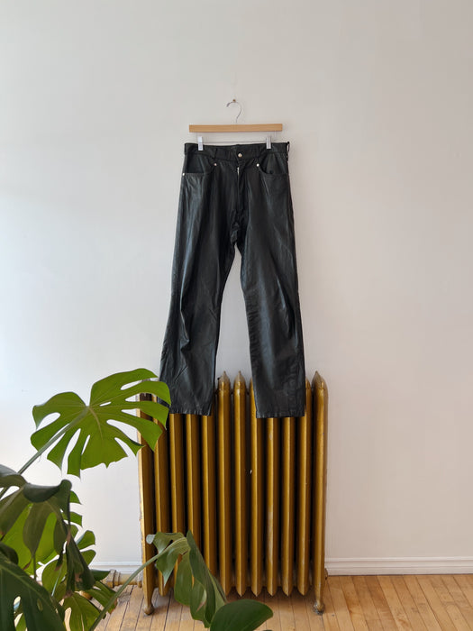 Onyx Leather Pants | 30