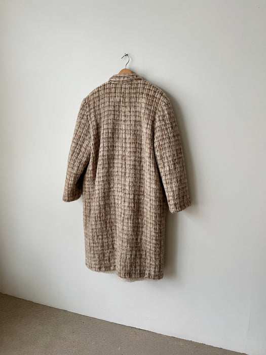 Neutral Wool Blend Coat |