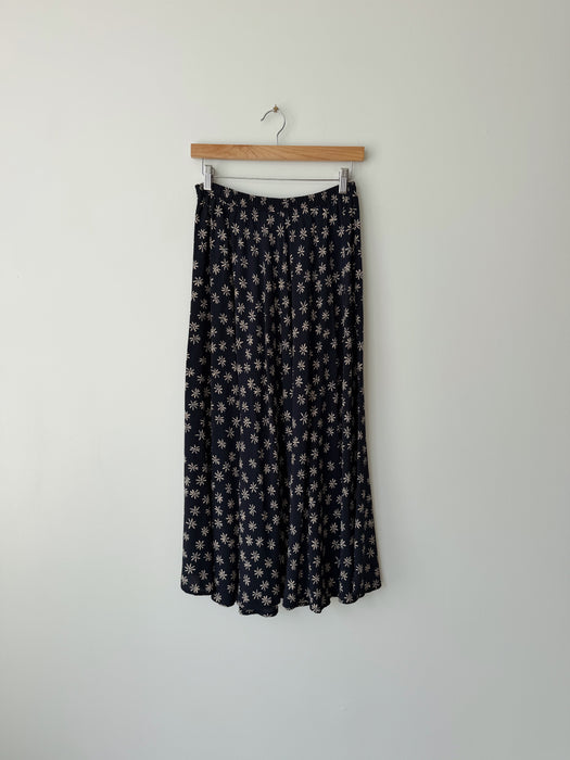 Navy Floral Skirt | M