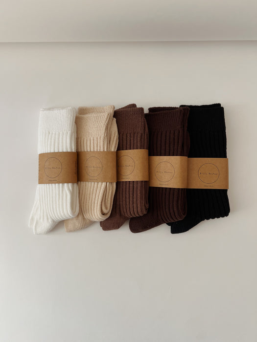 Billy Bamboo Ribbed Cotton Socks