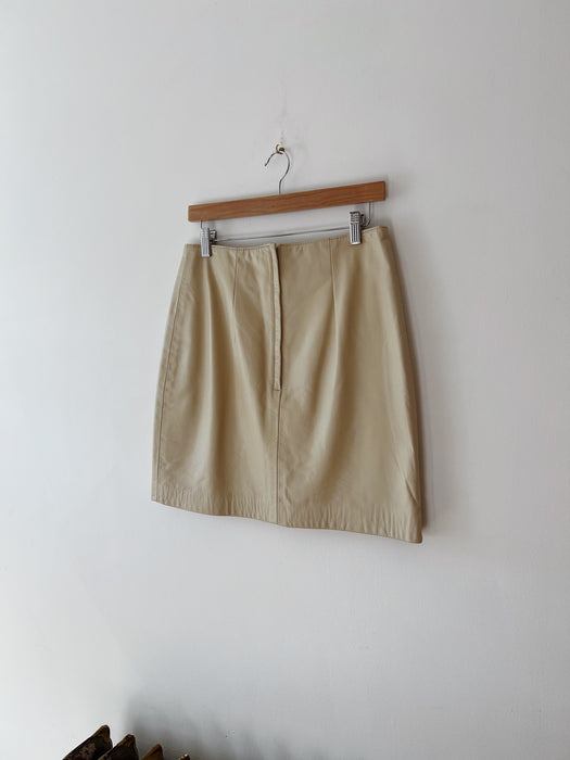 Tan Leather Skirt | 28