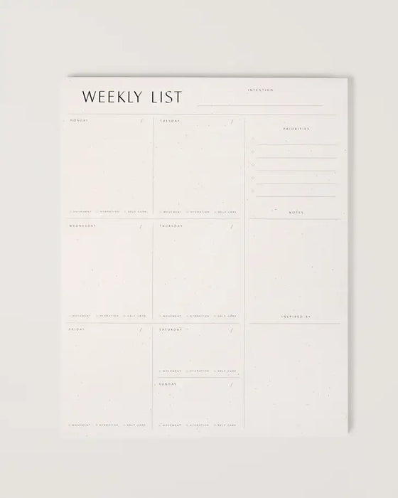 Weekly List Pad
